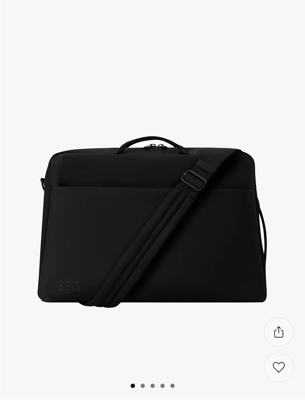 BEIS Black Convertible Shoulder Bag